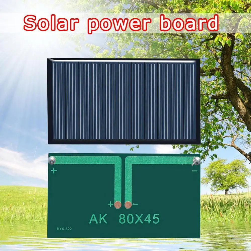 80x45mm 5V 75mA Solar Panel drop glue board DIY solar silicon panels board Polycrystalline Garden Light Power Accessories