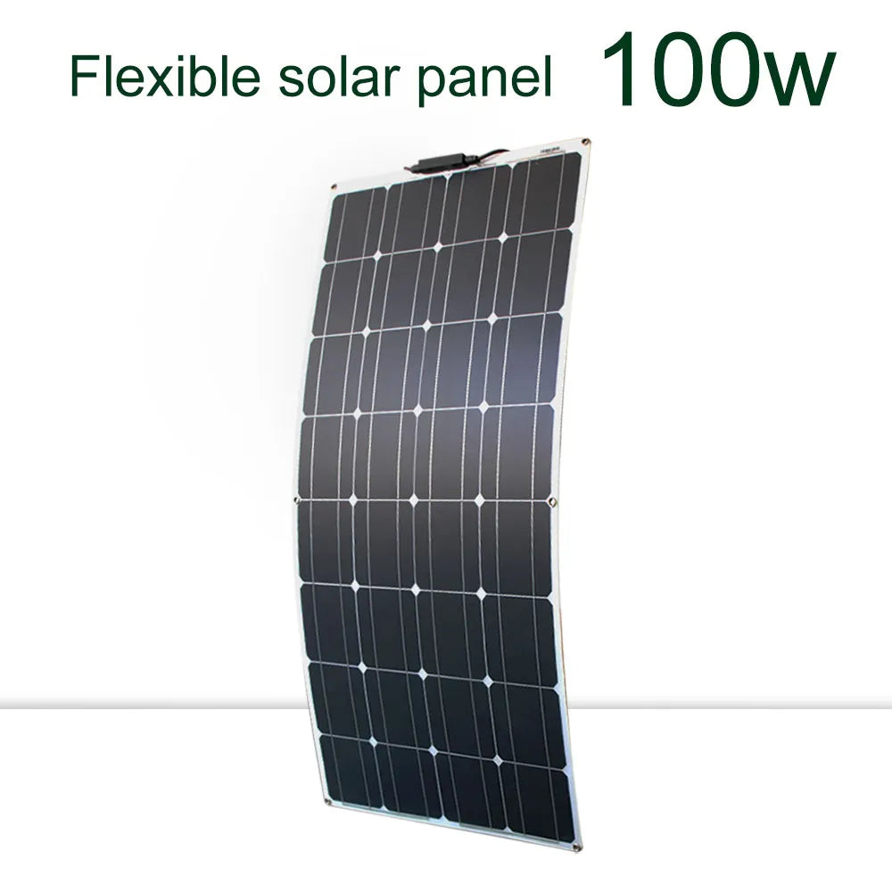 300w 200w 100w flexible solar panels 12v 24v high