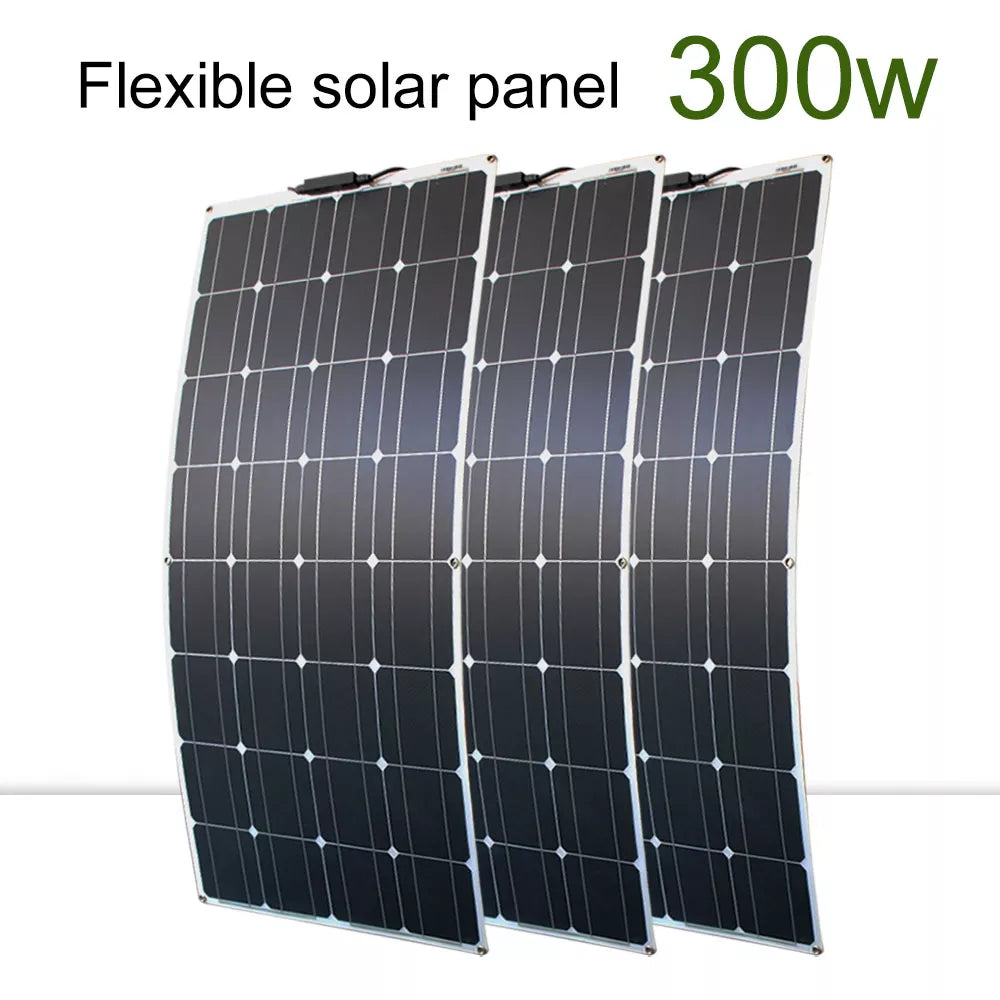 300w 200w 100w flexible solar panels 12v 24v high