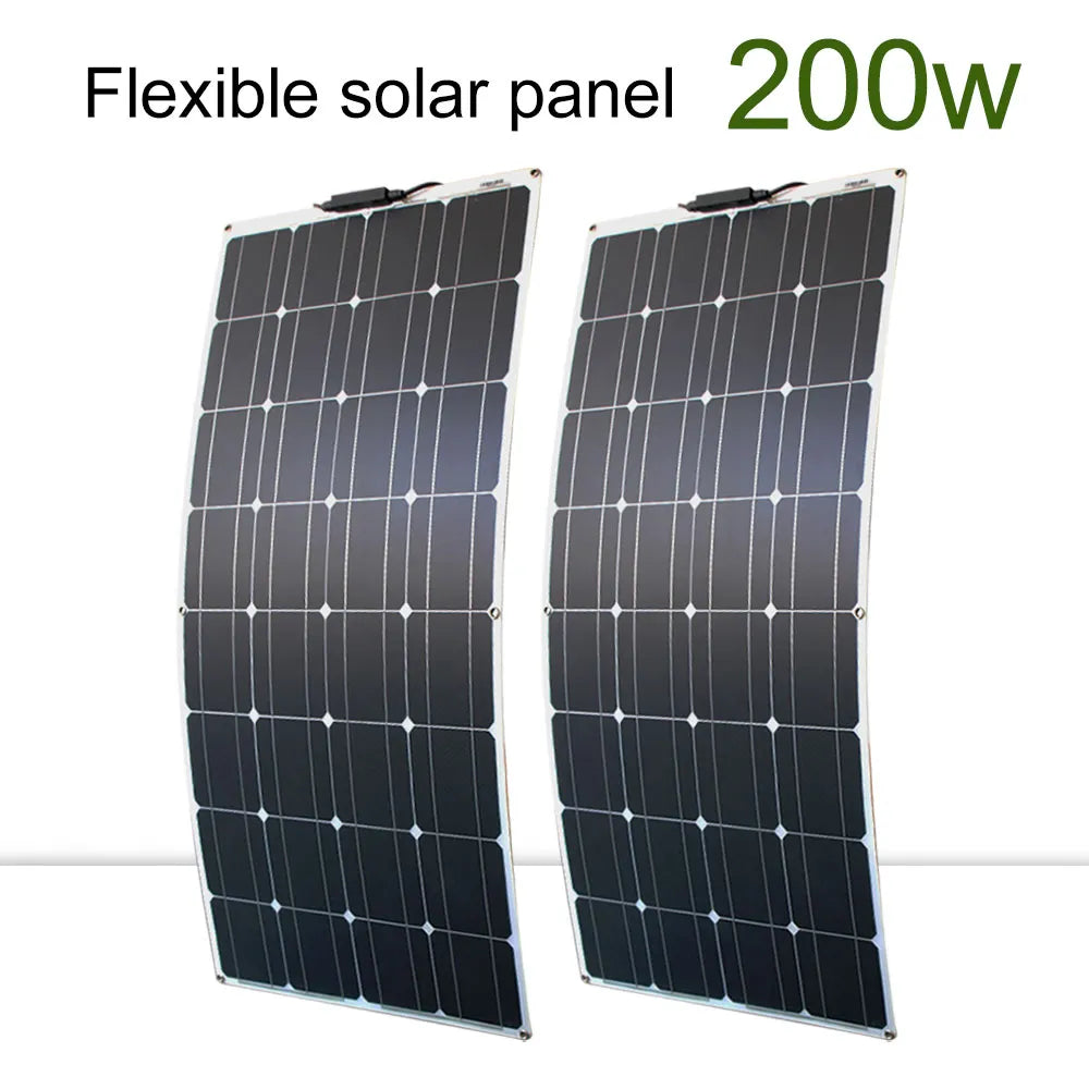 300w 200w 100w flexible solar panels 12v 24v high