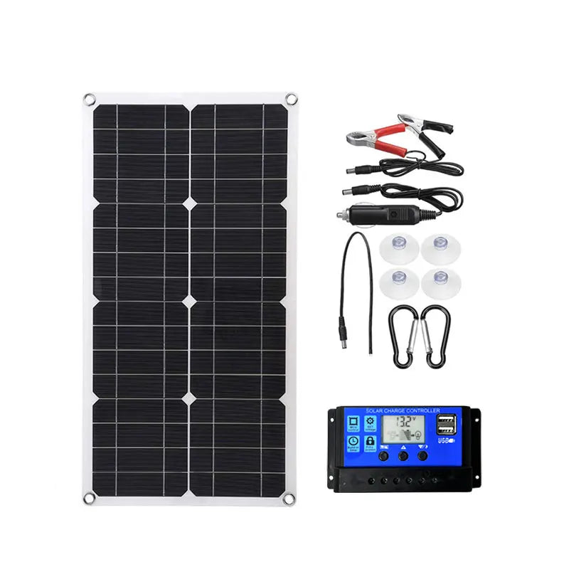 800w solar power system kit battery charger solar panel 10-100a charg