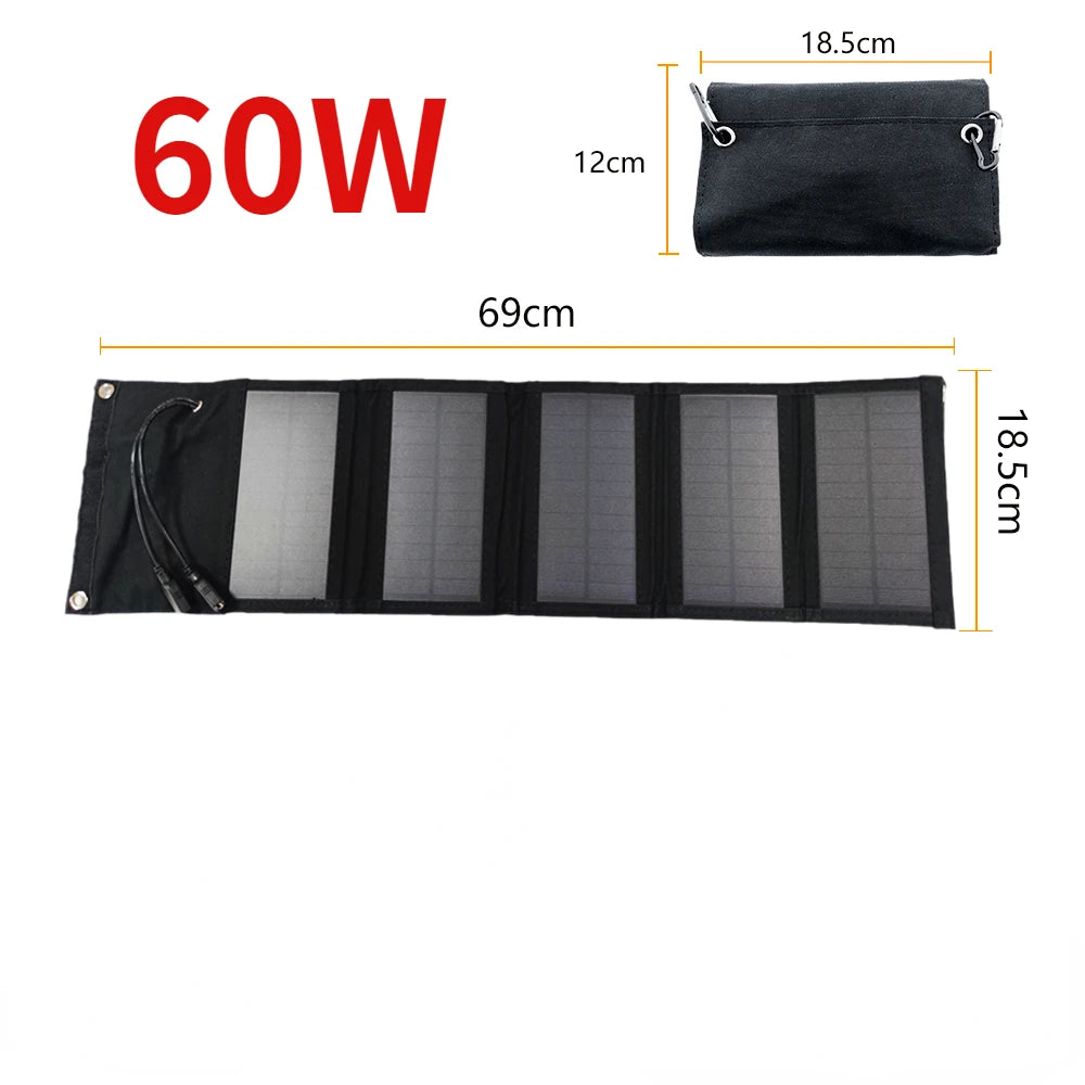 80w foldable solar power panel usb 5v solar charger portable solar cel