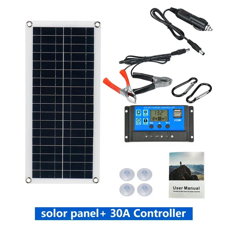 1000w solar panel 12v solar cell 10a-100a controller solar plate kit