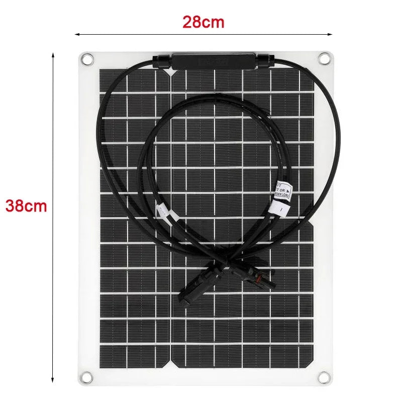 30w-600w flexible solar panel 12v battery charger dual usb