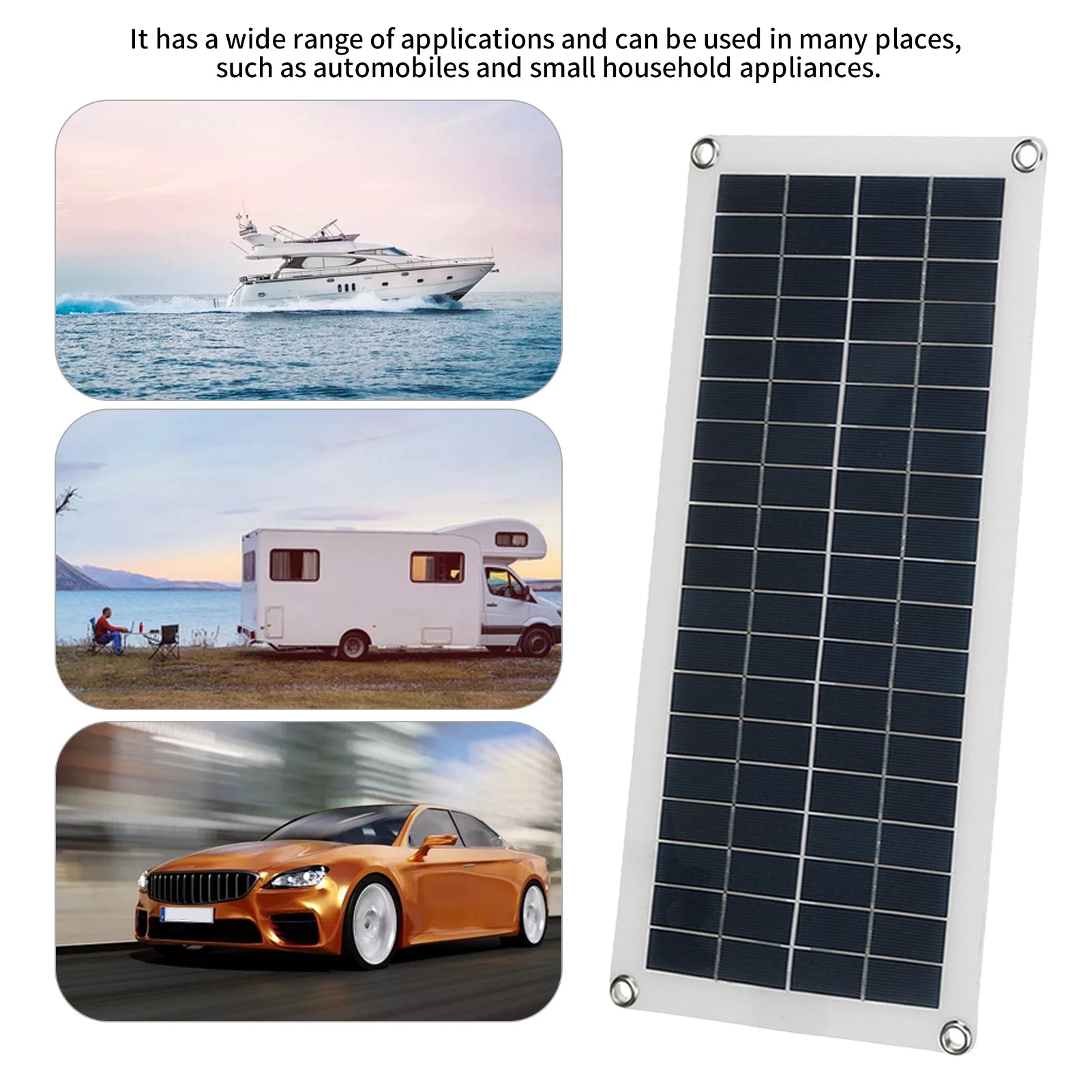 300w solar panel kit 12v switch usb charging interface solar board wit