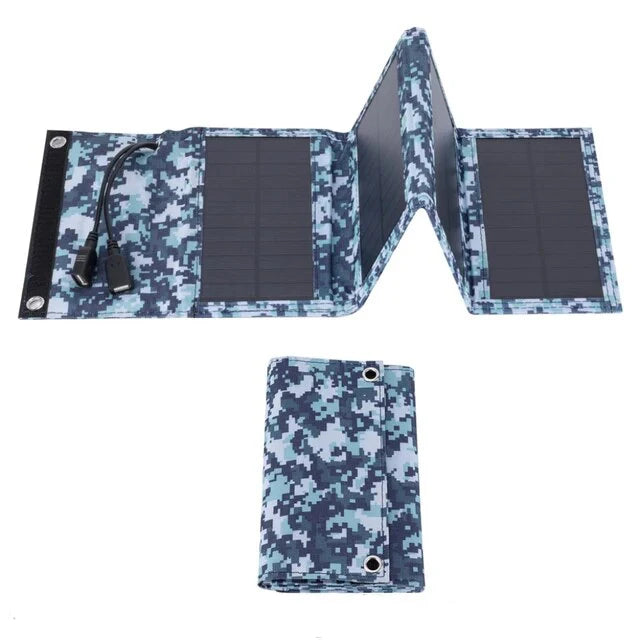 USB Foldable Solar Panel portable Flexible Small Waterproof 5V Folding