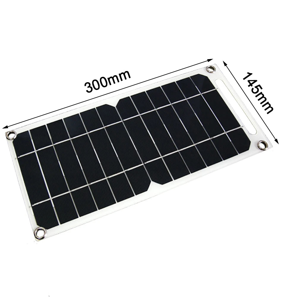 10w solar panel usb waterproof outdoor hike camping portable cells bat