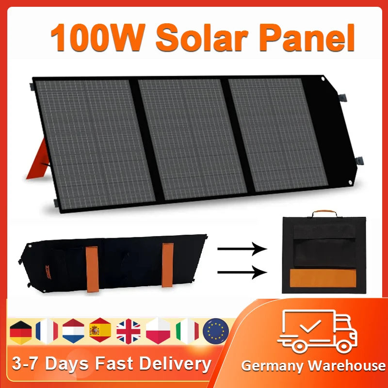 flexible 100w solar panel 18v usb portable solar charging panel comple