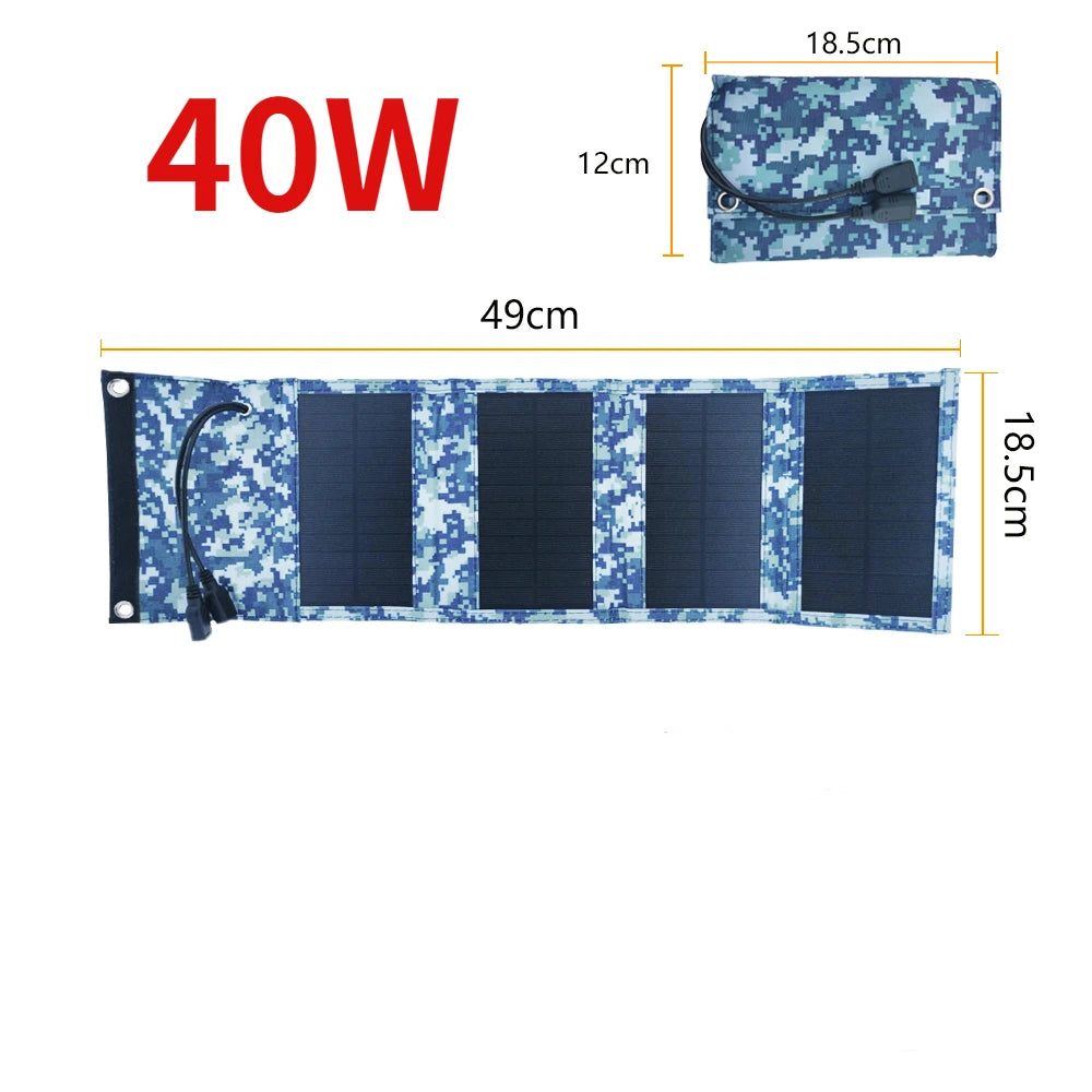 80w foldable solar power panel usb 5v solar charger portable solar cel