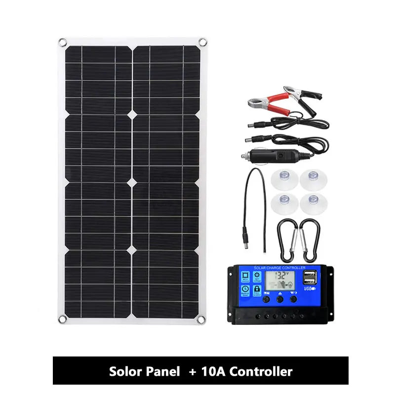 800w solar power system kit battery charger solar panel 10-100a charg