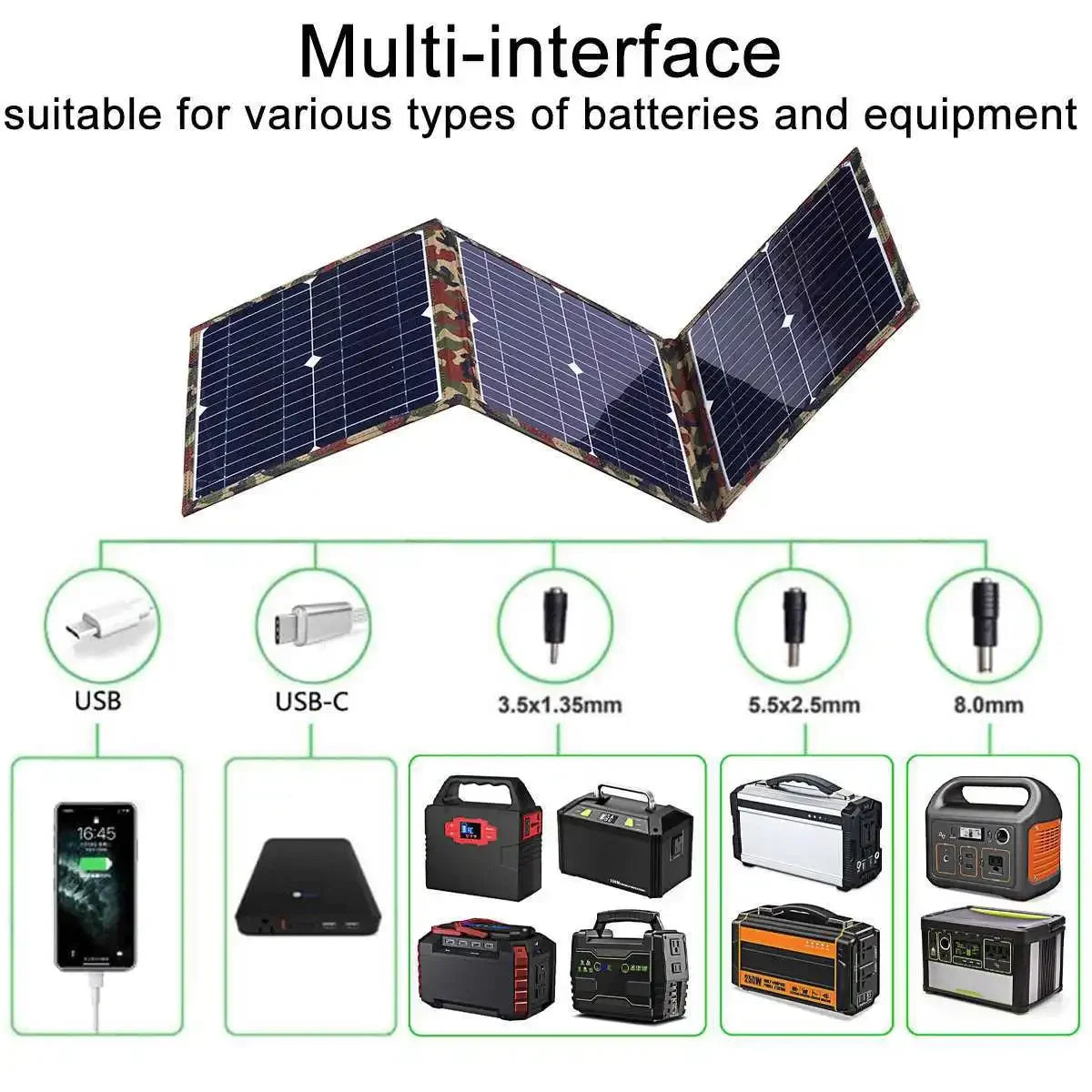 100-800w foldable solar panel kit complete solar power station mppt po