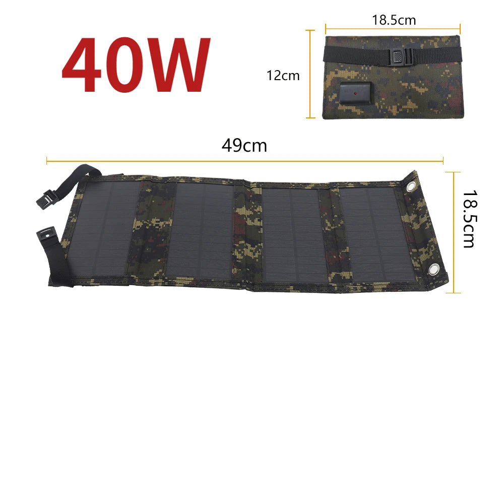 80w foldable solar power panel usb 5v solar charger portable solar cel