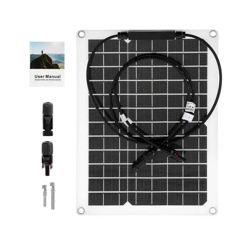 30w-600w flexible solar panel 12v battery charger dual usb