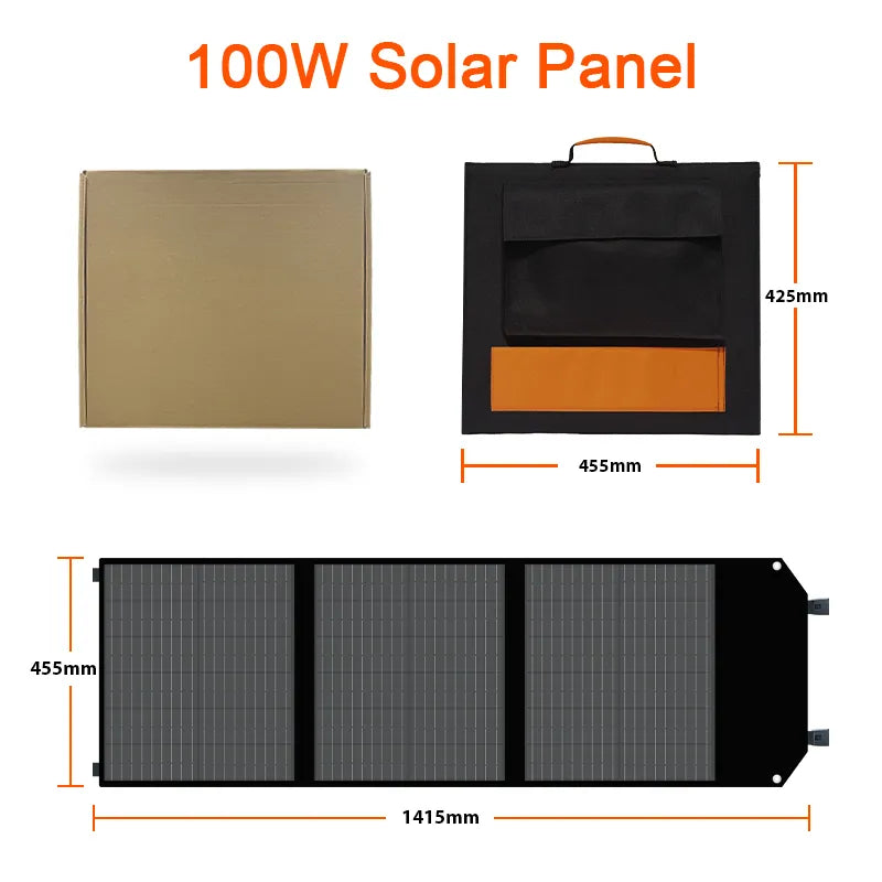 flexible 100w solar panel 18v usb portable solar charging panel comple