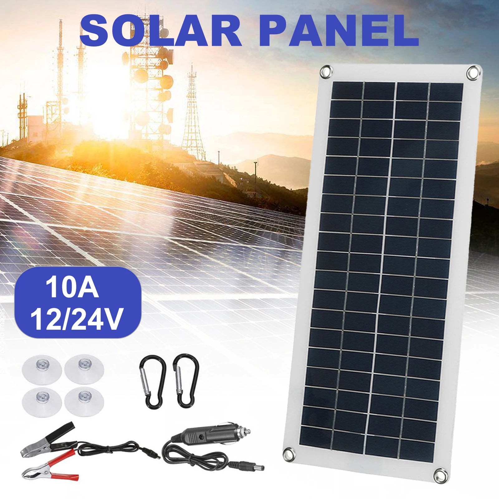 300w solar panel kit 12v switch usb charging interface solar board wit