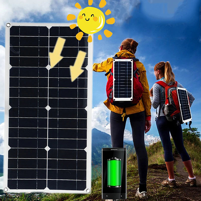 10w solar panel usb waterproof outdoor hike camping portable cells bat