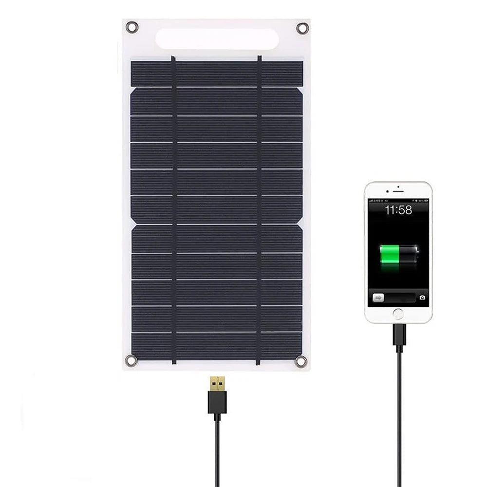 10w solar panel usb waterproof outdoor hike camping portable cells bat