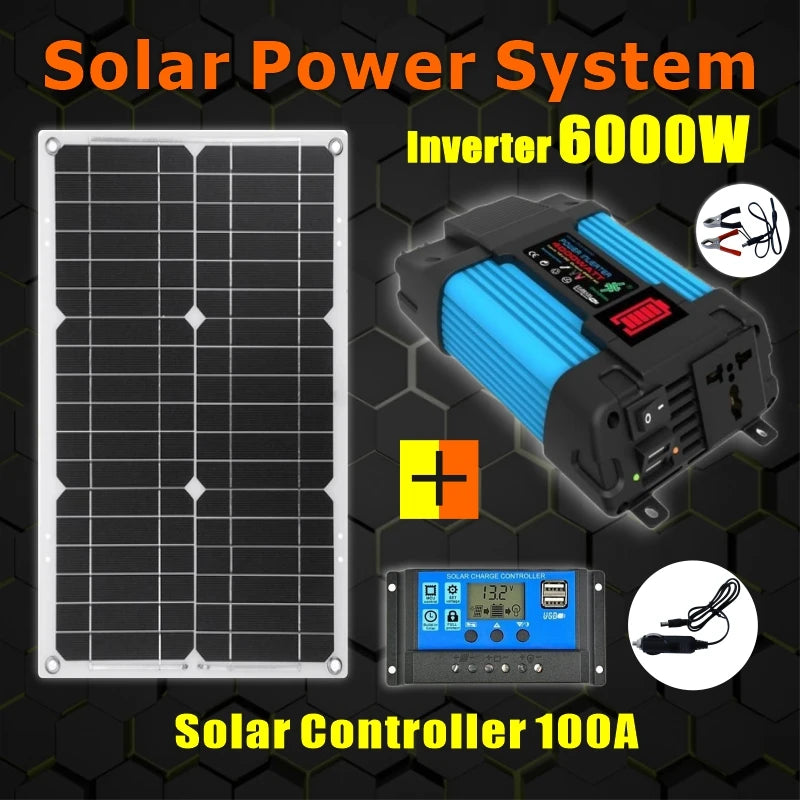 6000w solar inverter solar panel system dc 12v