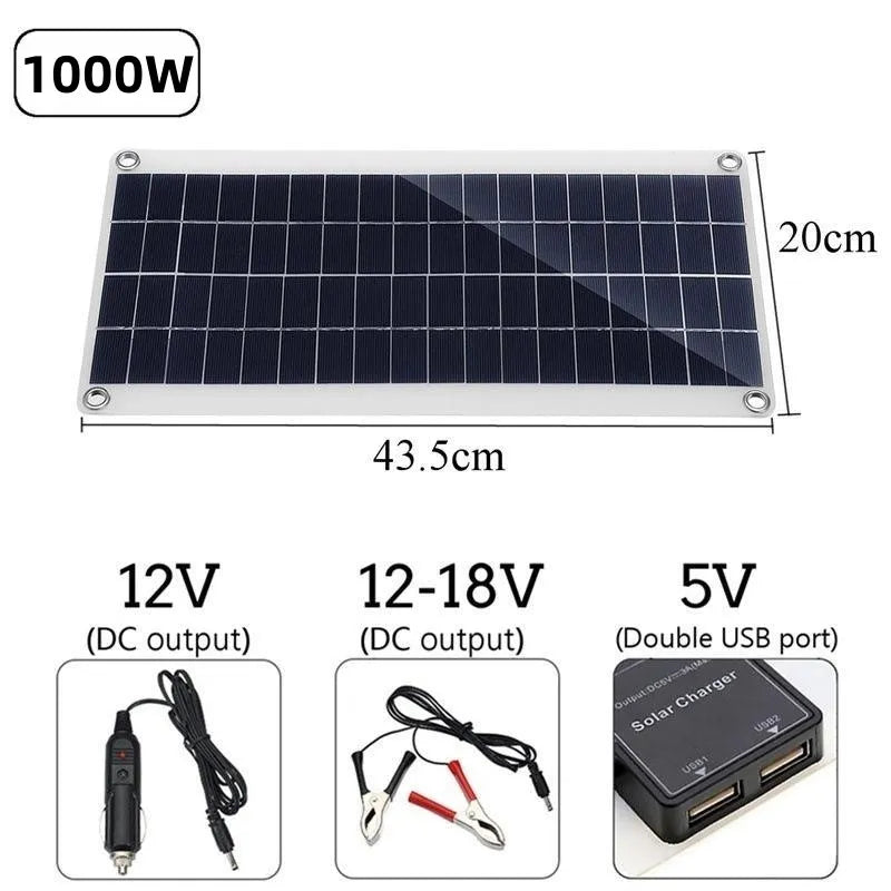 new1000w solar panel 12v solar cell 10a-100a controller solar plate