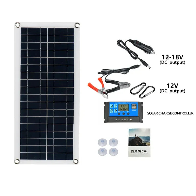 1000w solar panel 12v solar cell 10a-100a controller solar plate kit