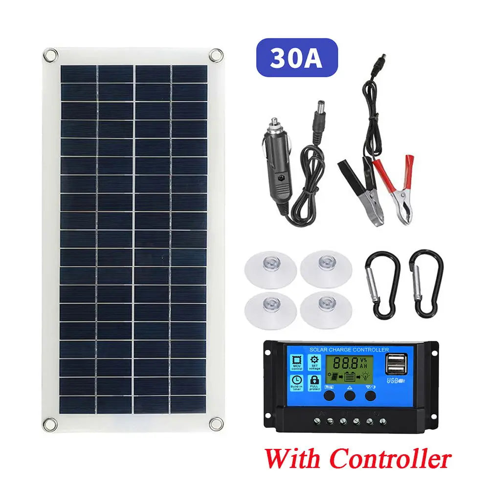 300w solar panel kit 12v switch usb charging interface solar board wit