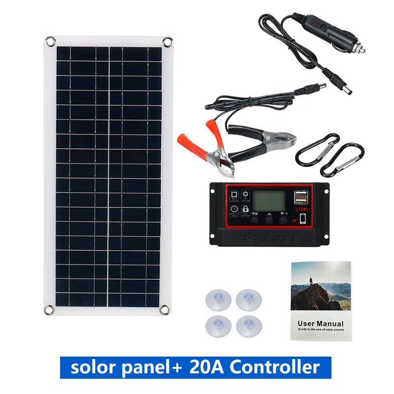 new1000w solar panel 12v solar cell 10a-100a controller solar plate