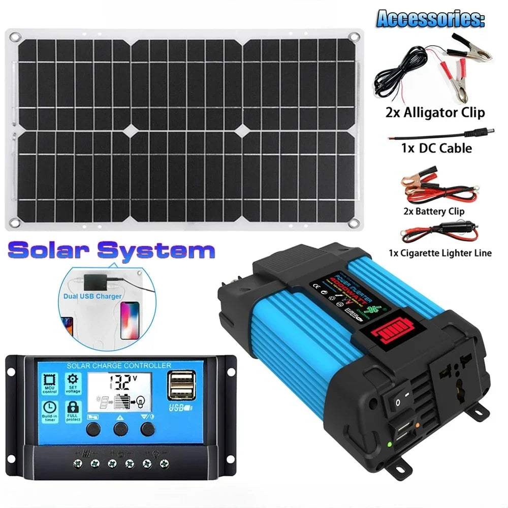 6000w solar inverter solar panel system dc 12v