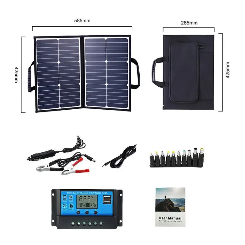 800W Solar Panel Kit Complete Camping Foldable Solar Power Station MPPT Portable Generator Charger 18V for Car Boat Caravan Camp