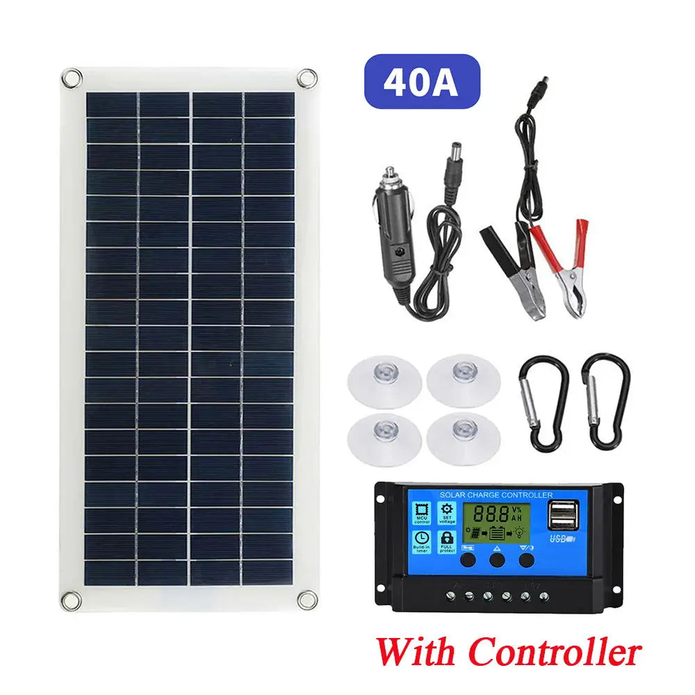 300w solar panel kit 12v switch usb charging interface solar board wit