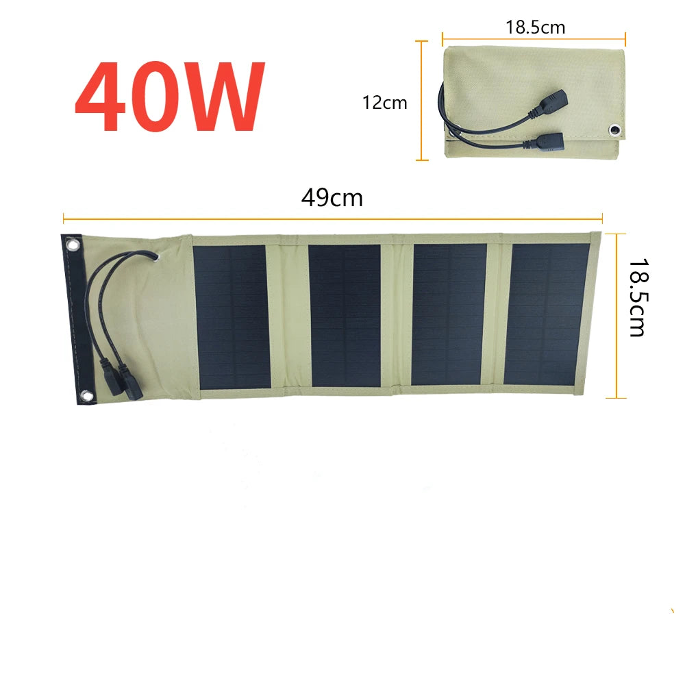 80w foldable solar power panel usb 5v solar charger portable solar cel