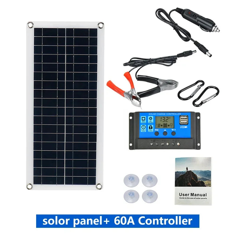 1000w solar panel 12v solar cell 10a-100a controller solar plate kit