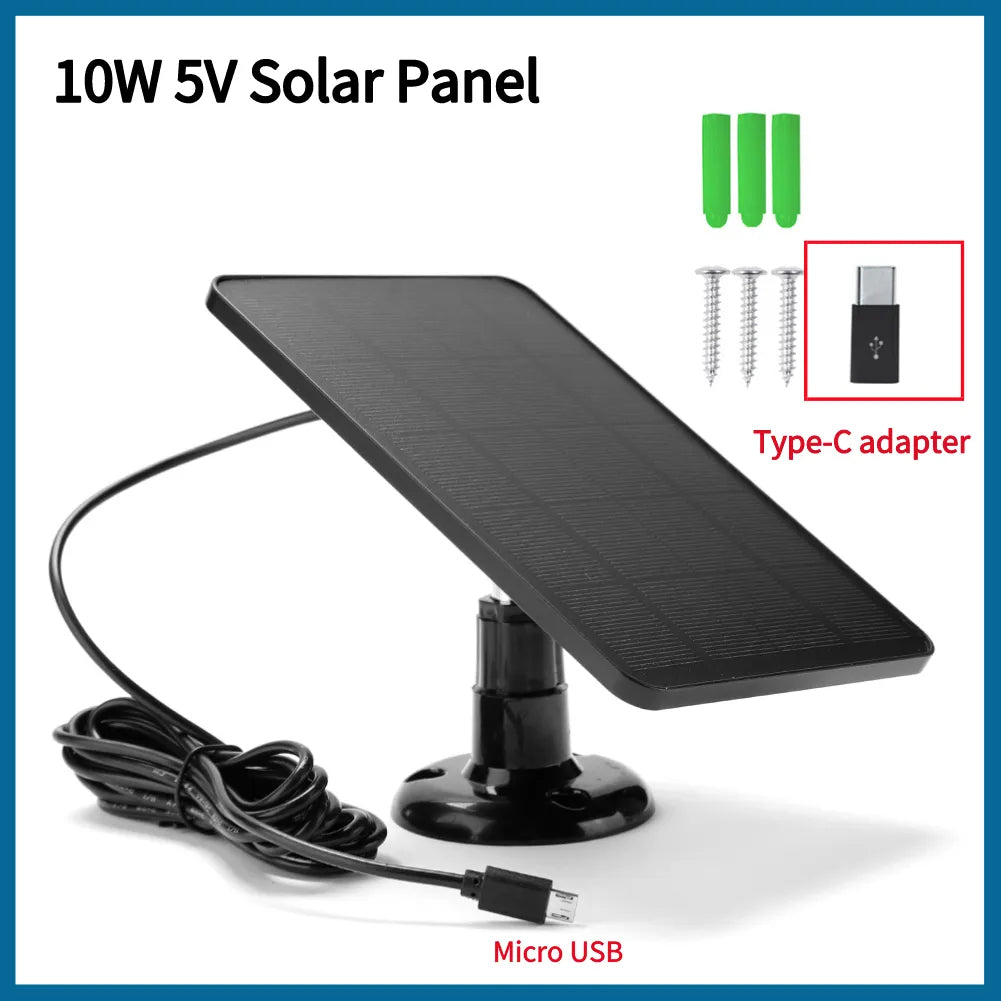 10w 5v solar panel 2in1 micro usb+type-