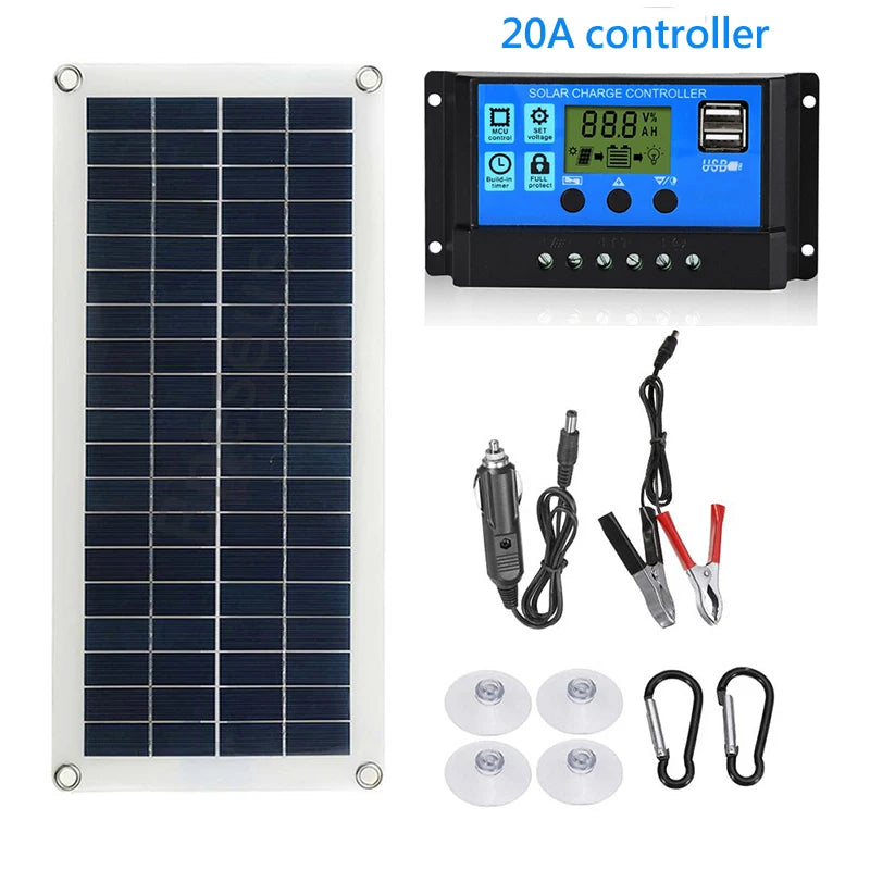 1000w solar panel 12v monocrystalline usb power portable outdoor solar