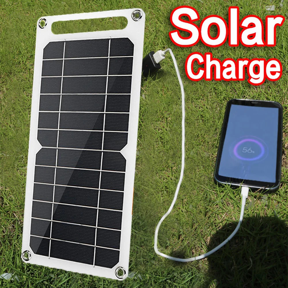 10w solar panel usb waterproof outdoor hike camping portable cells bat