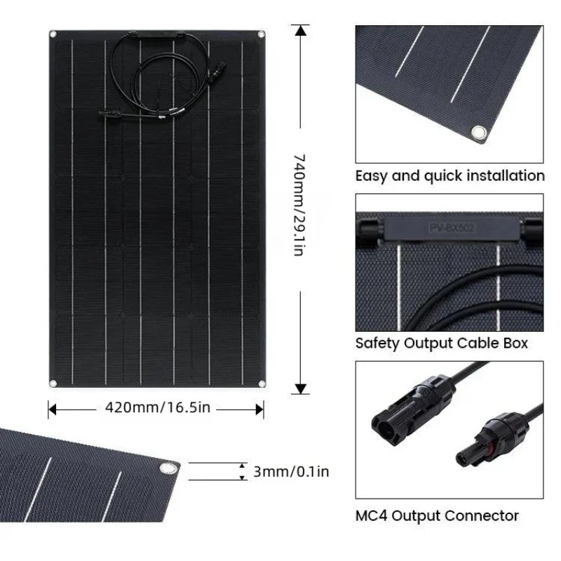 rv boat car household camping 18v 36v battery charger solar panel kits