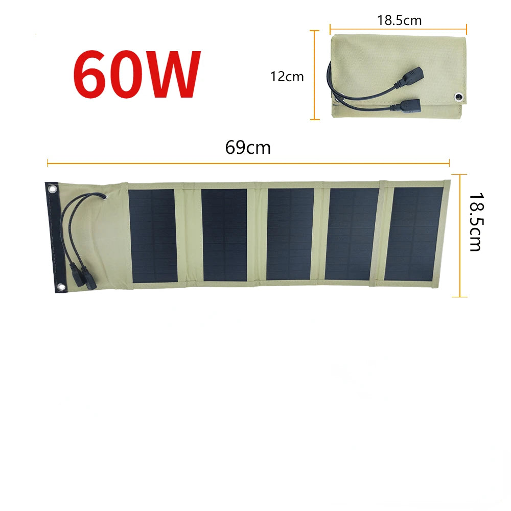 80w foldable solar power panel usb 5v solar charger portable solar cel