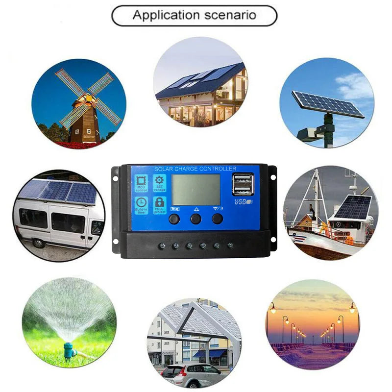 300w solar panel 12v usb charging solar cell 60a controller portable